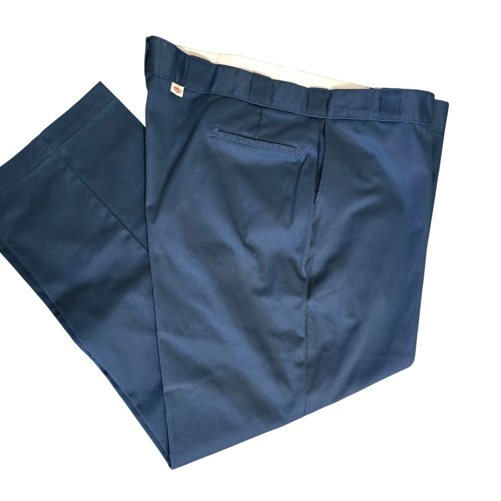 Vintage‎ Dickies 874 Navy Blue Work Pants Mens 50x30 USA Twill Chino Streetwear